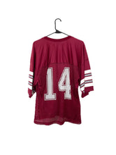 Load image into Gallery viewer, Vintage 80s Maroon Mesh Football Jersey Top Number 14