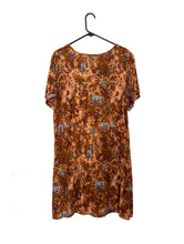 Load image into Gallery viewer, Vintage 90s Brown Safari Print Shirtdress