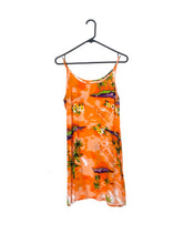 Load image into Gallery viewer, Vintage 90s Orange Tropical Print Mini Sundress Festival Coachella