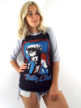 Load image into Gallery viewer, Vintage 80s Black and Grey Billy Idol White Wedding Baseball Tee Size Small
