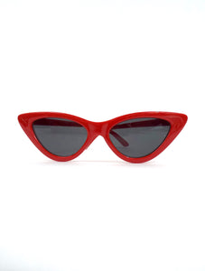 Cruella Skinny Red Cat Eye Sunglasses