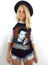 Load image into Gallery viewer, Vintage 80s Black and White Adam Ant Baseball Tee