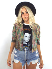 Load image into Gallery viewer, Vintage Rainbow Sequined Open Front Jacket