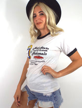 Load image into Gallery viewer, Vintage 80s Retro Car Show Ringer Tee Sizes Extra Small - Large