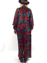 Load image into Gallery viewer, Vintage 90s Long Floral Print Burnout Style Kimono