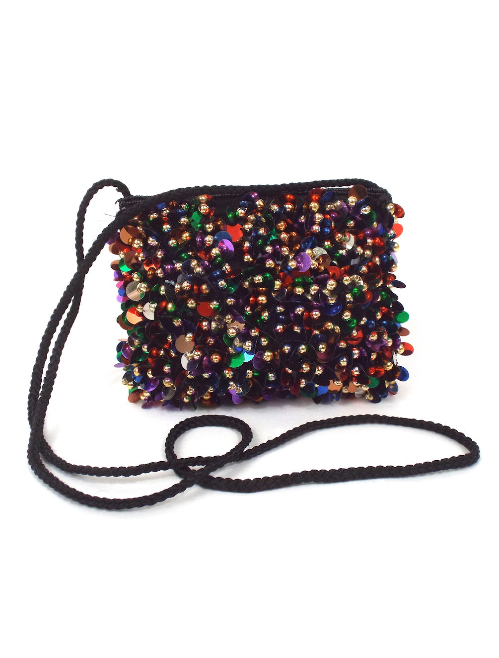 Party Girl Vintage Beaded and Sequined Crossbody Mini Purse