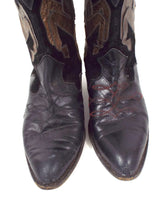 Load image into Gallery viewer, Vintage Metallic Horse Design Cowboy Boots -- Size 7