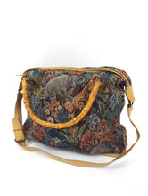 Load image into Gallery viewer, Vintage Large Tapestry Style Safari Wild Animal Print Overnight Bag
