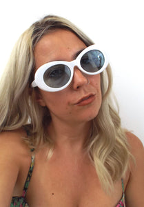 Grunge Goddess Round Colorful Tinted Sunglasses