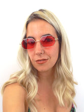 Load image into Gallery viewer, Spring Fling Colorful Tinted Wire Frame Sunglasses Hot Pink