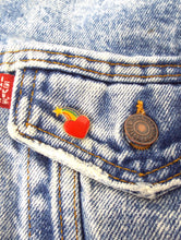 Load image into Gallery viewer, Vintage 70s Heart and Rainbow Shooting Star Enamel Pin