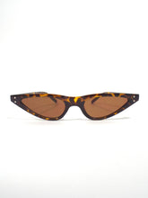 Load image into Gallery viewer, Y2K Translucent Skinny Cat Eye Sunglasses Tortoiseshell