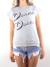 Load image into Gallery viewer, Vintage 80s Duran Duran Grey Sleeveless Sweatshirt Size Small