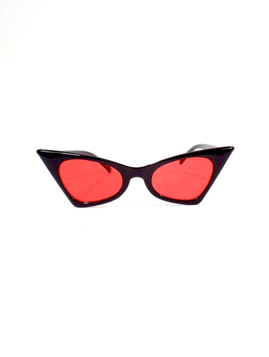 Donna Cat Eye Sunglasses - Black and Red