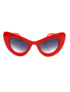 Bianca Thick Cat Eye Sunglasses Red