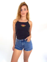 Load image into Gallery viewer, Vintage 90s Heart and Rose Design Harley-Davidson Spaghetti Strap Tank