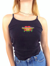 Load image into Gallery viewer, Vintage 90s Heart and Rose Design Harley-Davidson Spaghetti Strap Tank