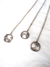 Load image into Gallery viewer, Vintage 70s Silver Tone Zodiac Charm Necklace - Leo, Virgo, Aries