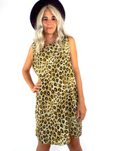 Load image into Gallery viewer, Vintage 90s Flowy Leopard Print Shift Dress