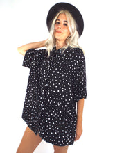 Load image into Gallery viewer, Vintage 80s Oversized Polka Dot Button Down Blouse