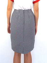 Load image into Gallery viewer, Vintage 90s High-Waist Black and White Gingham Print Pencil Skirt-- Size 26
