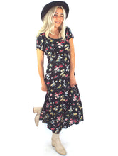 Load image into Gallery viewer, Vintage 90s Floral Print Maxi Dress - Size Small