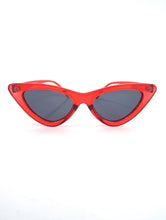 Load image into Gallery viewer, Cruella Skinny Cat Eye Sunglasses - Translucent Red
