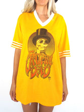 Load image into Gallery viewer, Vintage 90s Grateful Dead Gold and White Skeleton Tee