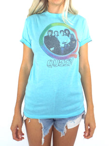 Vintage Baby Blue Queen Tee -- Size Extra Small