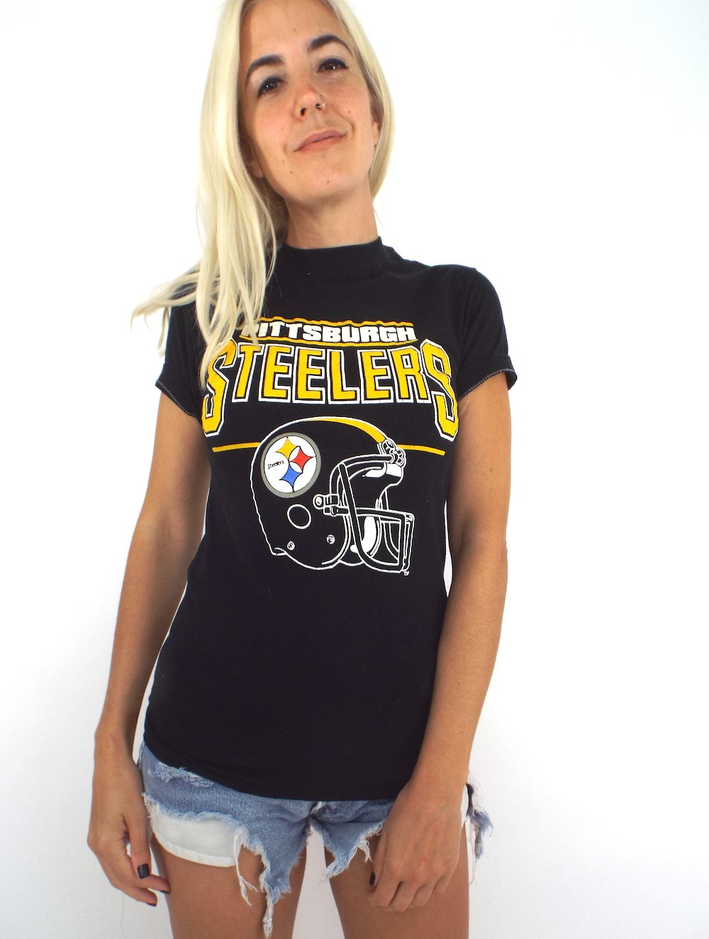Vintage 80s Pittsburgh Steelers Helmet Tee – Total Recall Vintage