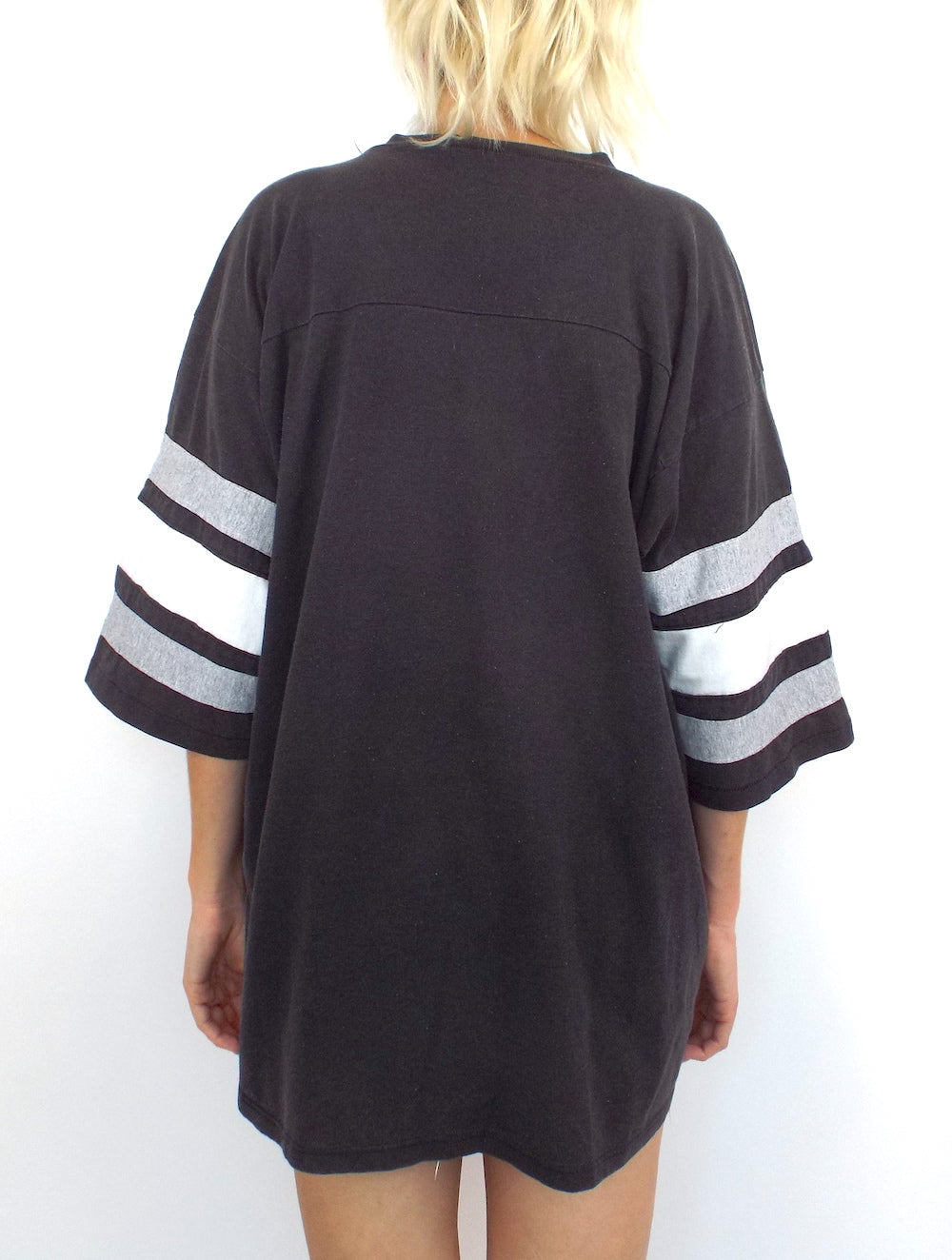 Vintage NFL Striped Sleeve Over Sized T-shirt