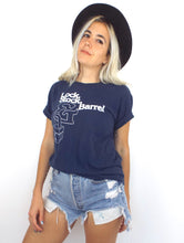 Load image into Gallery viewer, Vintage 70s Distressed Navy Blue Lock Stock &amp; Barrel Tee