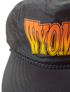 Vintage 80s 90s Neon Orange and Yellow Wyoming Nylon Hat