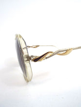 Load image into Gallery viewer, Vintage 80s Large Round Decorative Gold Arm Sunglasses