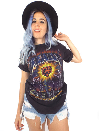 Vintage 90s Chicago Bears Lightning Tee