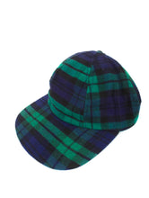 Load image into Gallery viewer, Vintage 90s Blue and Green Plaid Print Snapback
