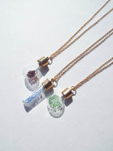 Load image into Gallery viewer, Vintage 70s Birthstone Gemstone Bottle Necklace - Many colors available!