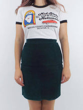 Load image into Gallery viewer, Vintage 80s Green Suede High-Waist Pencil Skirt -- Size 26