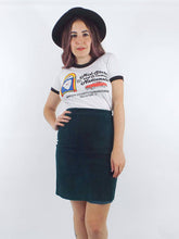 Load image into Gallery viewer, Vintage 80s Green Suede High-Waist Pencil Skirt -- Size 26