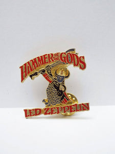 Vintage 80s Deadstock Led Zeppelin Hammer Of The Gods Enamel Pin