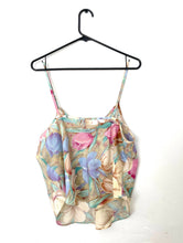 Load image into Gallery viewer, Vintage Silky Pastel Floral Print Tank