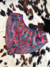 Load image into Gallery viewer, Vintage High-Cut and High-Waisted Silky Paisley Print Jogger Shorts