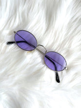 Load image into Gallery viewer, Vintage Y2K Oval Purple Tinted Sunglasses