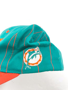 Vintage 90s Miami Dolphins Teal and Orange Taz Embroidered Snapback Hat