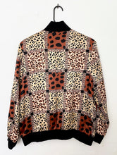 Load image into Gallery viewer, Vintage Silk Leopard Print Bomber Jacket