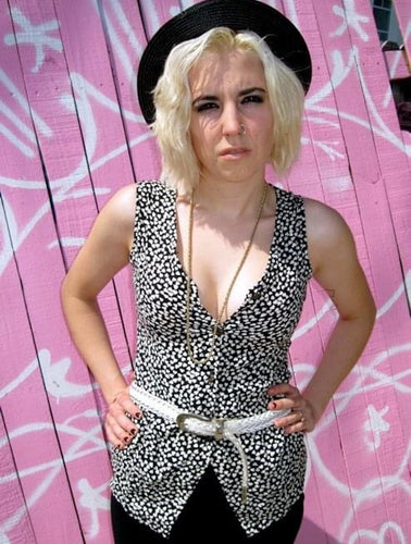 Love Always Vintage 80s Heart Print Blouse