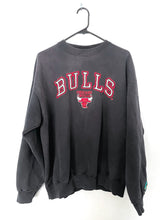 Load image into Gallery viewer, Vintage 90s Oversized Chicago Bulls Black Embroidered Sweatshirt