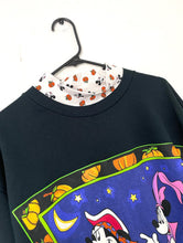 Load image into Gallery viewer, Vintage 90s Black Oversized Mickey and Minnie Halloween Sweatshirt