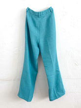 Load image into Gallery viewer, Vintage 80s High-Waist Blue Textured Trousers -- Size 25/26
