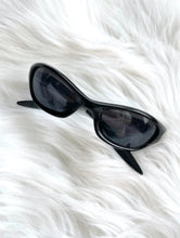 Load image into Gallery viewer, Vintage Y2K Black and Silver Safety Sunglasses Matrix 90s Blade